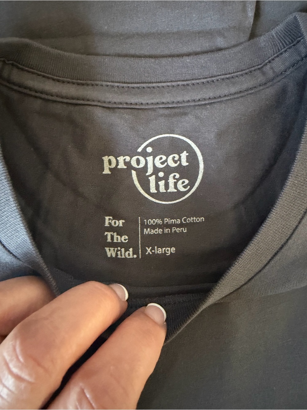 100% Pima Cotton Project Life Women’s NSB (Not So Basic) Tee in Obsidian - Picture 3 of 6